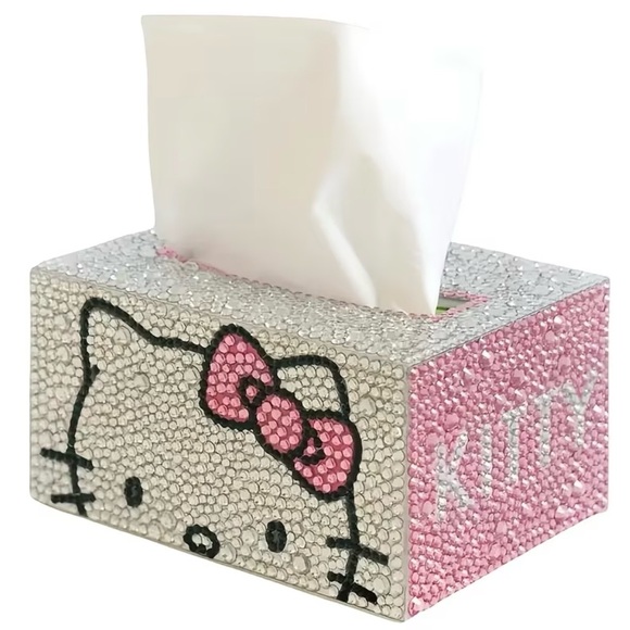 Hello Kitty Rhinestone Painting Tissue Box Kit - Picture 1 of 3
